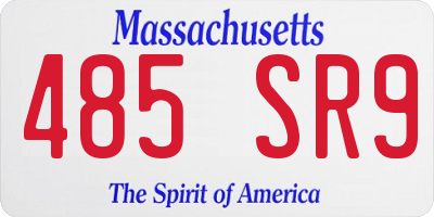 MA license plate 485SR9