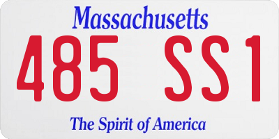 MA license plate 485SS1