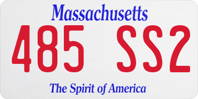 MA license plate 485SS2