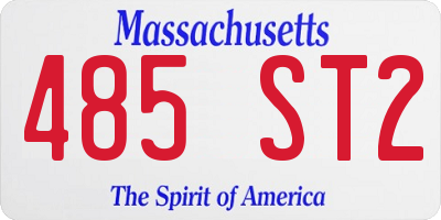 MA license plate 485ST2