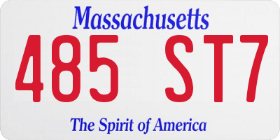 MA license plate 485ST7
