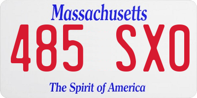 MA license plate 485SX0