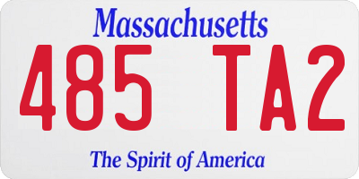 MA license plate 485TA2
