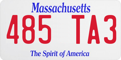 MA license plate 485TA3