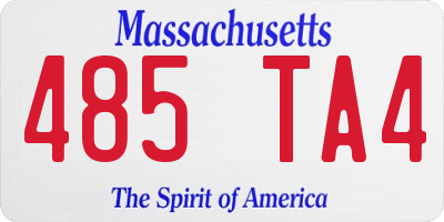 MA license plate 485TA4