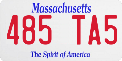 MA license plate 485TA5
