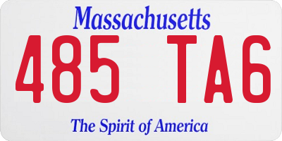 MA license plate 485TA6