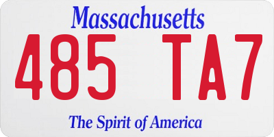 MA license plate 485TA7