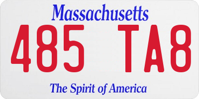 MA license plate 485TA8