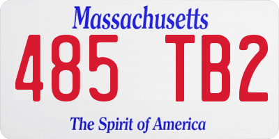 MA license plate 485TB2