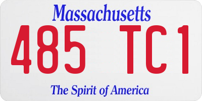 MA license plate 485TC1