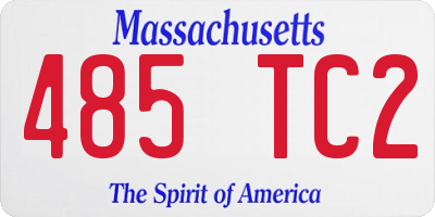 MA license plate 485TC2