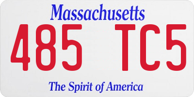 MA license plate 485TC5