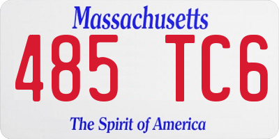 MA license plate 485TC6