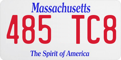 MA license plate 485TC8