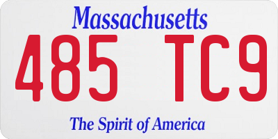 MA license plate 485TC9