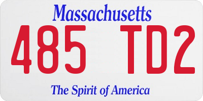 MA license plate 485TD2