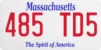 MA license plate 485TD5