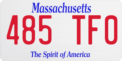 MA license plate 485TF0
