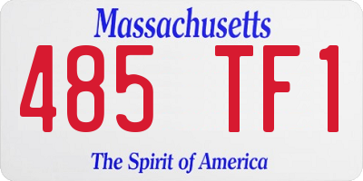 MA license plate 485TF1