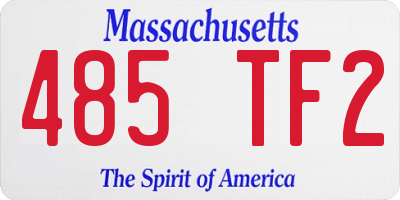 MA license plate 485TF2