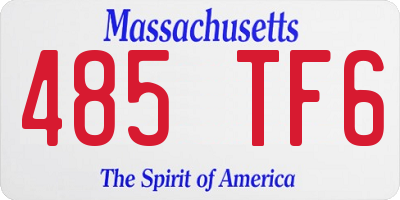 MA license plate 485TF6