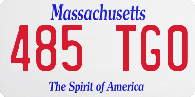 MA license plate 485TG0