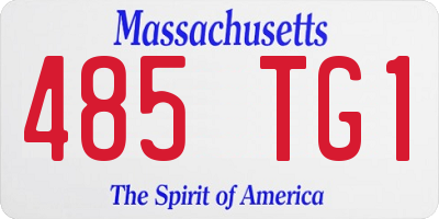 MA license plate 485TG1
