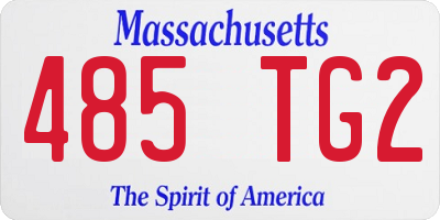 MA license plate 485TG2
