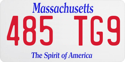 MA license plate 485TG9