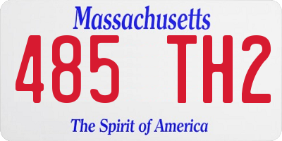 MA license plate 485TH2