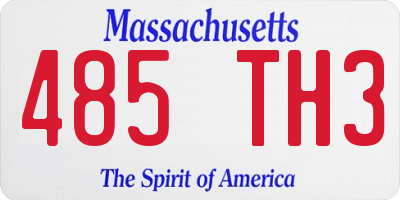 MA license plate 485TH3