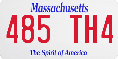MA license plate 485TH4