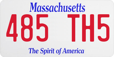 MA license plate 485TH5