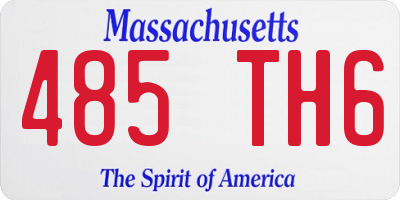 MA license plate 485TH6