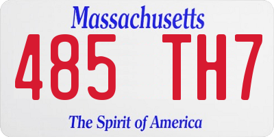 MA license plate 485TH7