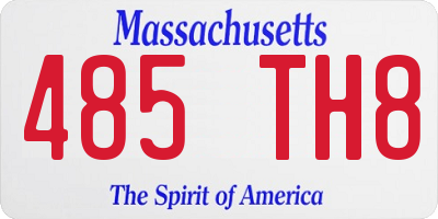 MA license plate 485TH8