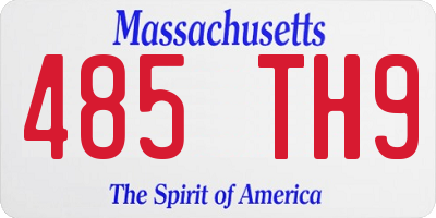 MA license plate 485TH9