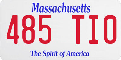 MA license plate 485TI0