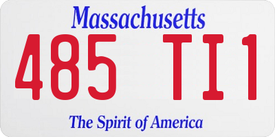 MA license plate 485TI1