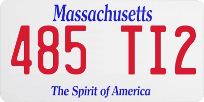 MA license plate 485TI2