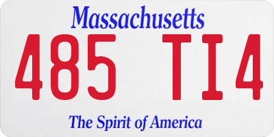 MA license plate 485TI4