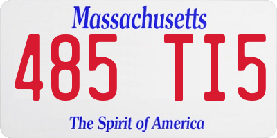 MA license plate 485TI5