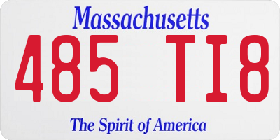 MA license plate 485TI8