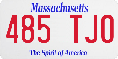 MA license plate 485TJ0