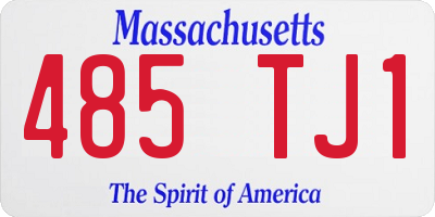 MA license plate 485TJ1