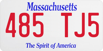 MA license plate 485TJ5