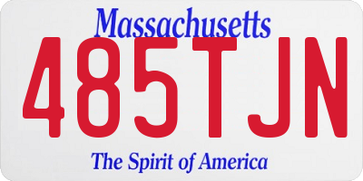MA license plate 485TJN
