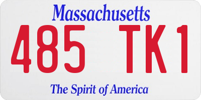 MA license plate 485TK1