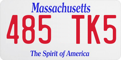MA license plate 485TK5